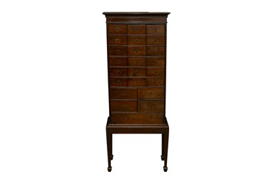 Lot 205 - A LATE 19TH CENTURY MAHOGANY APOTHECARY CABINET ON STAND