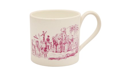 Lot 421 - ABOLITIONIST INTEREST: A STAFFORDSHIRE POTTERY TRANSFER PRINTED MUG