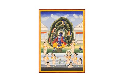 Lot 329 - LORD KRISHNA AND THE BATHING GOPIS