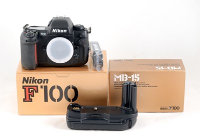 Lot 180 - Nikon F100 Professional Film Camera & Battery Pack.