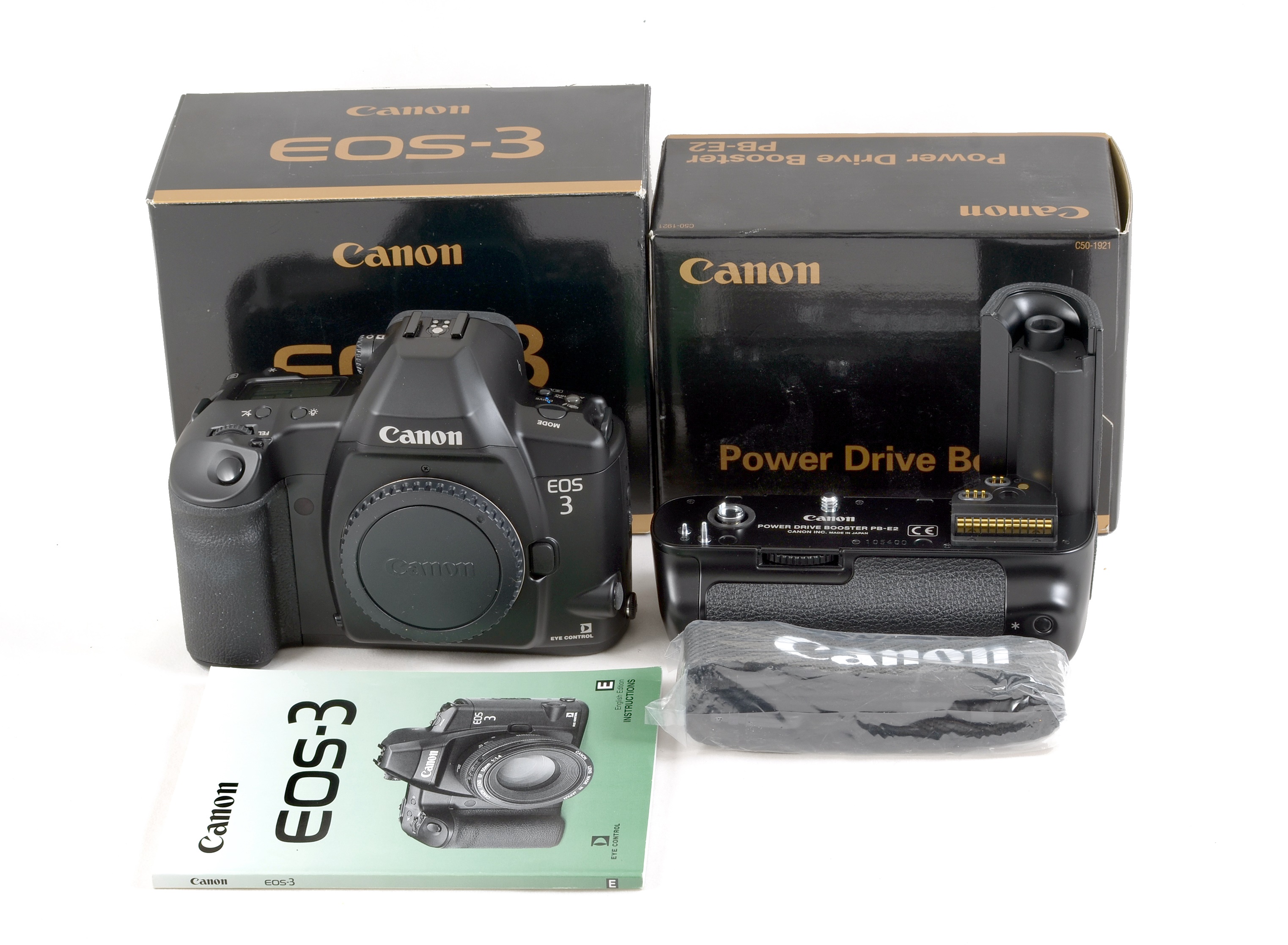 Lot 188 A Canon EOS 3 Film Cameras & Power Drive