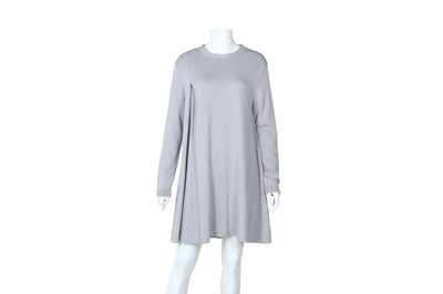 Lot 39 - Balenciaga Grey Wool Knit Swing Dress - Size 36