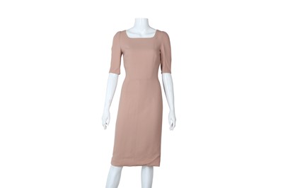 Lot 59 - Dolce & Gabbana Nude Short Sleeve Dress - Size 38