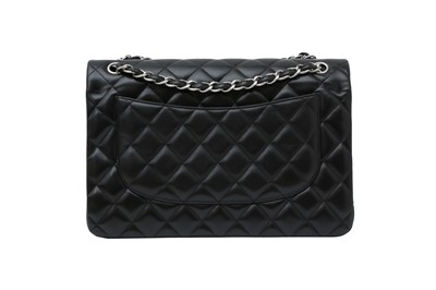Lot 599 - Chanel Black Jumbo Double Flap Bag