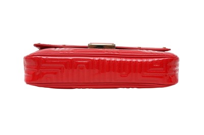 Lot 13 - Versace Couture Red Chain Flap Bag