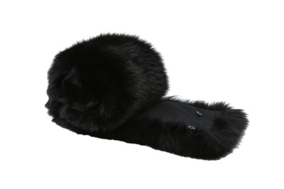 Lot 499 - Versace Black Fox Fur Scarf