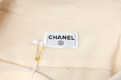 Lot 442 - Chanel Cream Silk Sleeveless Blouse
