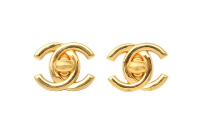 Lot 337 - Chanel CC Turnlock Clip On Earrings