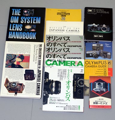 Lot 448 - Olympus Camera Brochures & Books, inc a Collector's Guide to Japanese Cameras.