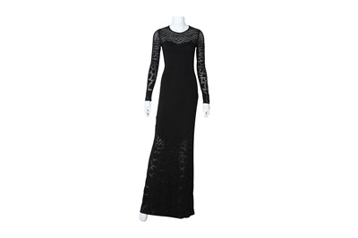 Lot 546 - Roberto Cavalli Black Knit Maxi Dress - Size 40