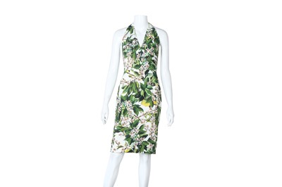 Lot 173 - Dolce & Gabbana Floral Halter Dress - Size 40
