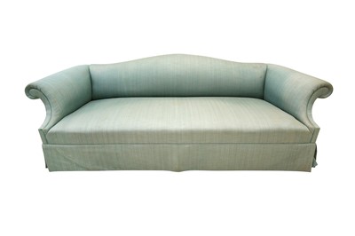 Lot 372 - A GEORGE SMITH GEORGE III STYLE HUMP-BACK SOFA, LATE 20TH CENTURY