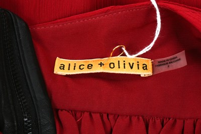 Lot 5 - Alice + Olivia Cherry Drape Maxi Dress - Size US 2