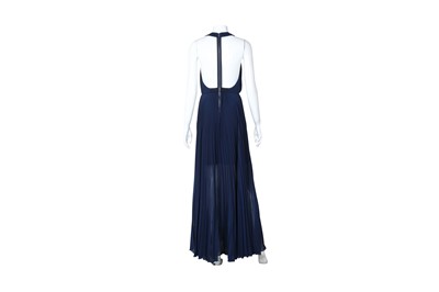 Lot 6 - Alice + Olivia Navy Pleat Maxi Dress - Size US 2