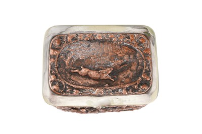 Lot 1263 - A VICTORIAN SILVER PLATED (EPNS) AND ELECTROTYPE COPPER MOUNTED DOUBLE TEA CADDY, CIRCA 1860 PROBABLY BY SILBER & FLEMING LTD
