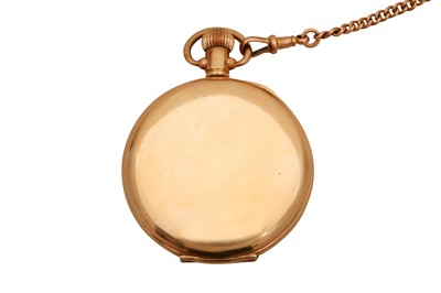 Lot 67 - A 1930s 9CT ROSE GOLD HALF HUNTER POCKET WATCH