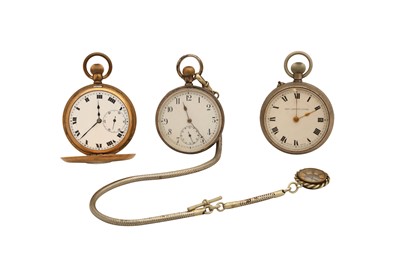 Lot 74 - A GROUP OF THREE POCKET WATCHES