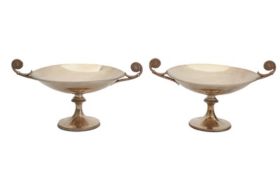 Lot 78 - A PAIR OF GEORGE V STERLING SILVER COMPORTS