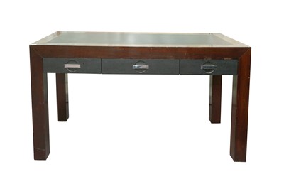 Lot 395 - A HARDWOOD DESK, LATE 20TH CENTURY