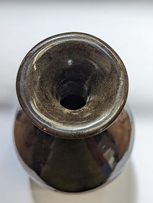 Lot 80 - A CHINESE DARK BROWN-GLAZED VASE, YUHUCHUNPING