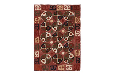 Lot 59 - A FINE UZBEKISTAN NEEDLEPOINT RUG