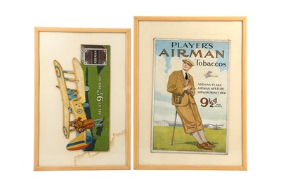 Lot 336 - PLAYER'S CIGARETTES SHOWCARDS: AIRMAN TOBACCO