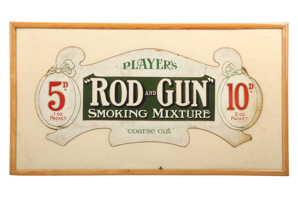 Lot 347 - PLAYER'S CIGARETTES SHOWCARDS: ROD & GUN TOBACCO