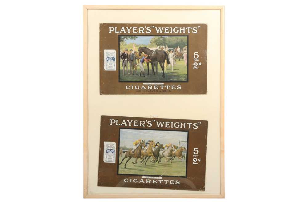 Lot 345 - PLAYER'S CIGARETTES SHOWCARDS: PLAYERS WEIGHTS CIGARETTES