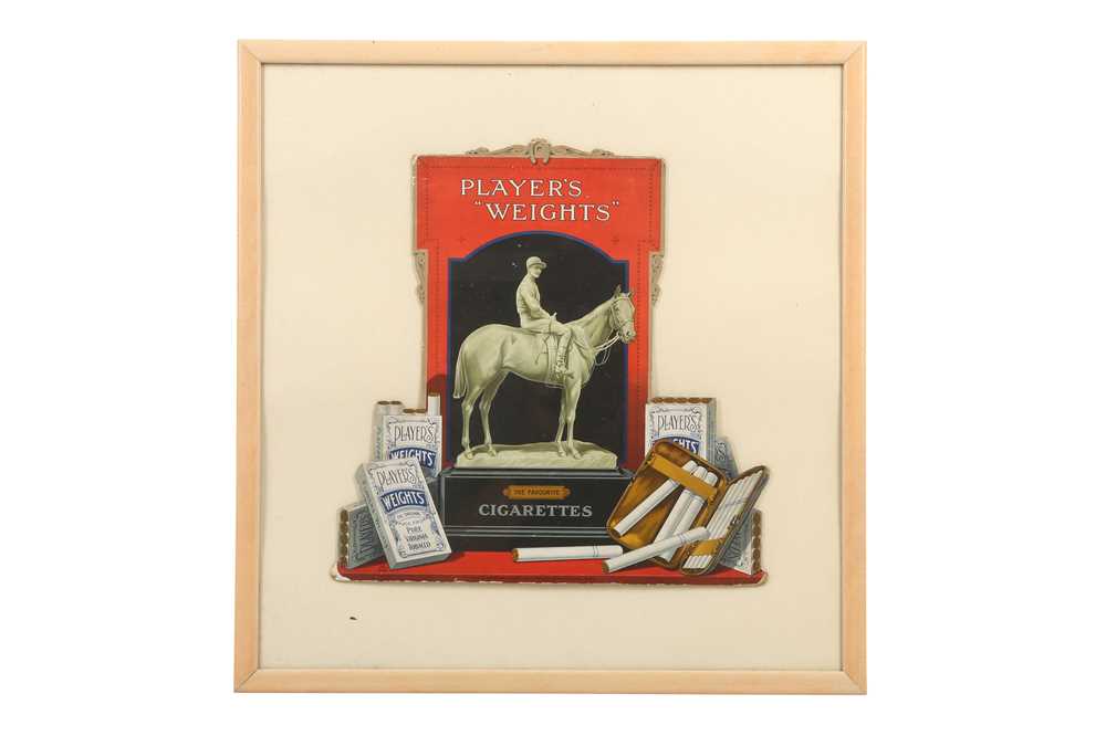 Lot 346 - PLAYER'S CIGARETTES SHOWCARDS: PLAYERS WEIGHTS CIGARETTES