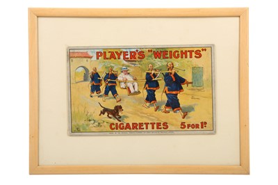 Lot 346 - PLAYER'S CIGARETTES SHOWCARDS: PLAYERS WEIGHTS CIGARETTES