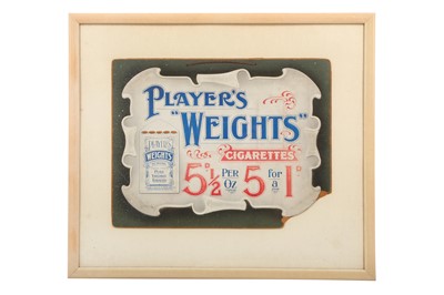 Lot 346 - PLAYER'S CIGARETTES SHOWCARDS: PLAYERS WEIGHTS CIGARETTES