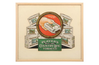 Lot 331 - PLAYER'S CIGARETTES SHOWCARDS: COUNTRY LIFE TABACCO