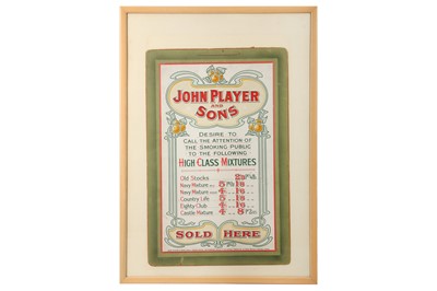 Lot 329 - PLAYER'S CIGARETTES SHOWCARDS: SHOWCARDS AND LETTER