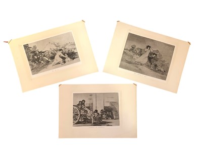 Lot 405 - Goya: Four etchings from  Desastres del a Guerra