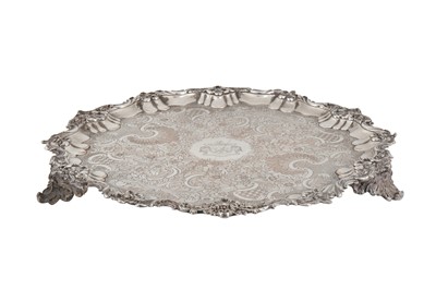 Lot 328 - A large George IV Old Sheffield Silver Plate salver, Sheffield circa 1825