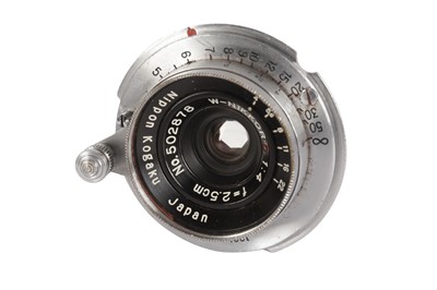 Lot 334 - A Rare LTM Nippon Kogaku 2.5cm f/4 Nikkor-C Wide Angle Lens