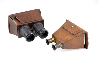 Lot 428 - Two Brewster Style Stereoscopic Viewers for Glass Positives or Cards.