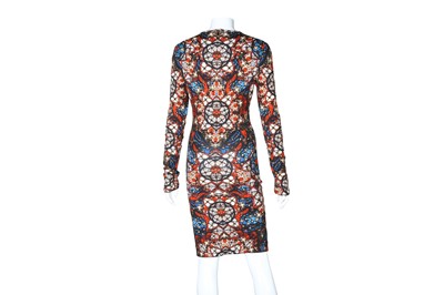 Lot 8 - Alexander McQueen Stained Glass Print Dress - Size 40