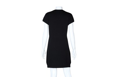 Lot 566 - Chanel Black Cashmere Coco Sheild Dress - Size 42
