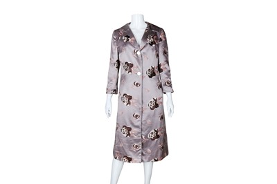 Lot 218 - Dolce & Gabbana Mink Silk Embroidered Coat - Size 42