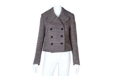 Lot 84 - Alexander McQueen Purple Wool Tweed Jacket - Size 40