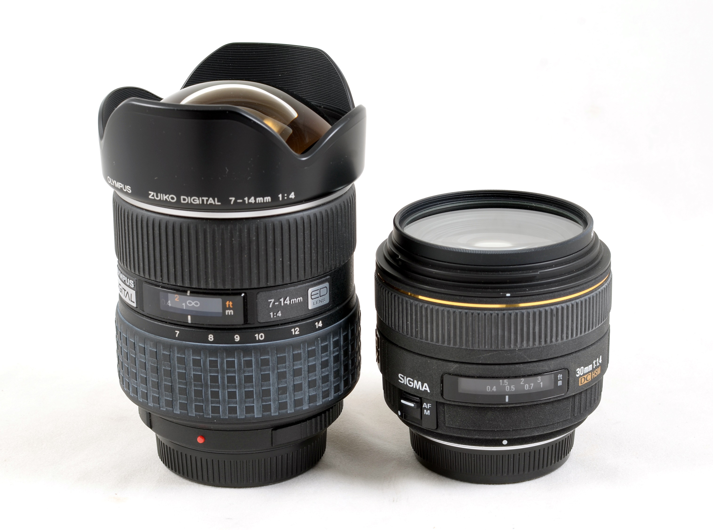 Lot 7 Olympus & Sigma AF Lenses for 4/3rds DSLRs.