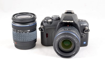 Lot 9 - Olympus E-400 Double Zoom Lens 4/3rds DSLR Kit.