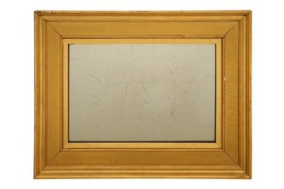 Lot 1478 - A RECTANGULAR GILTWOOD MIRROR