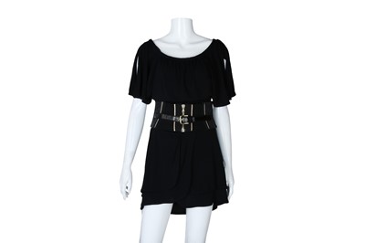 Lot 400 - Dolce & Gabbana Black Corset Waist Dress