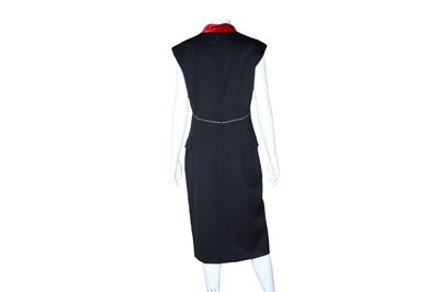 Lot 180 - Alexander McQueen Navy Wool Military Dress - Size 44