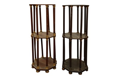 Lot 183 - A NEAR PAIR OF OCTAGONAL JARDINIERE STANDS, 19TH CENTURY