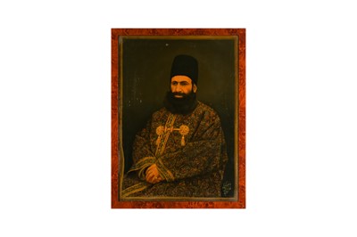 Lot 61 - A PORTRAIT OF AN OFFICIAL QAJAR DIGNITARY