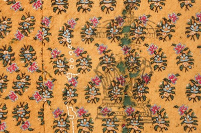 Lot 83 - A KASHMIRI EMBROIDERED ANGARKHA (LONG-SLEEVED OUTER ROBE)