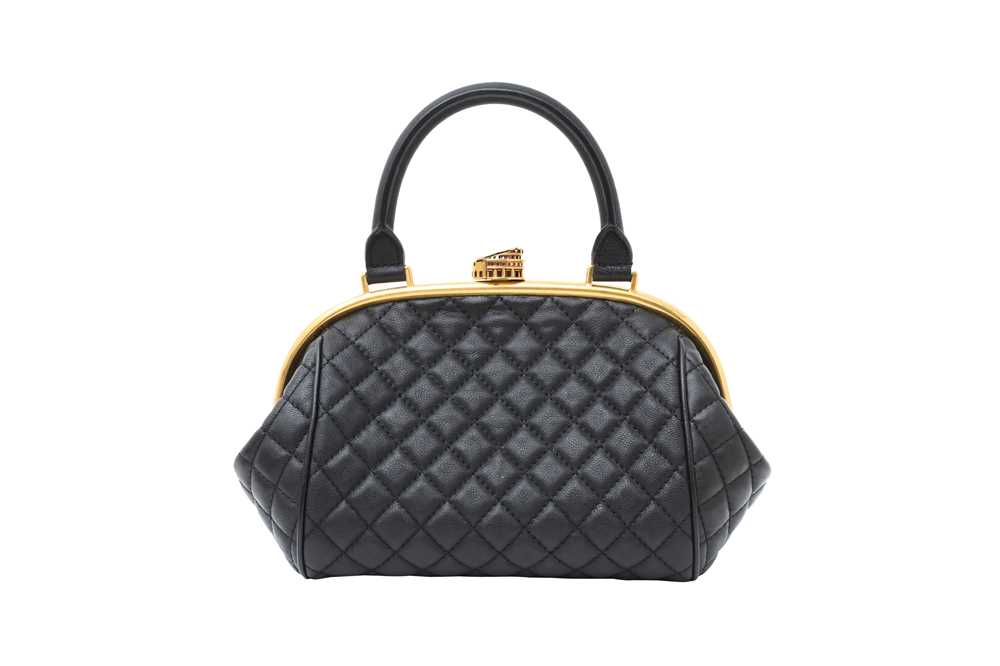 Lot 394 - Chanel Black Paris In Rome Colosseum Lock Bowling Bag